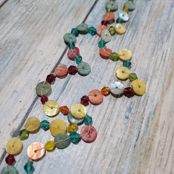 Multicolor  Long Necklace. - Picture 3 of 8